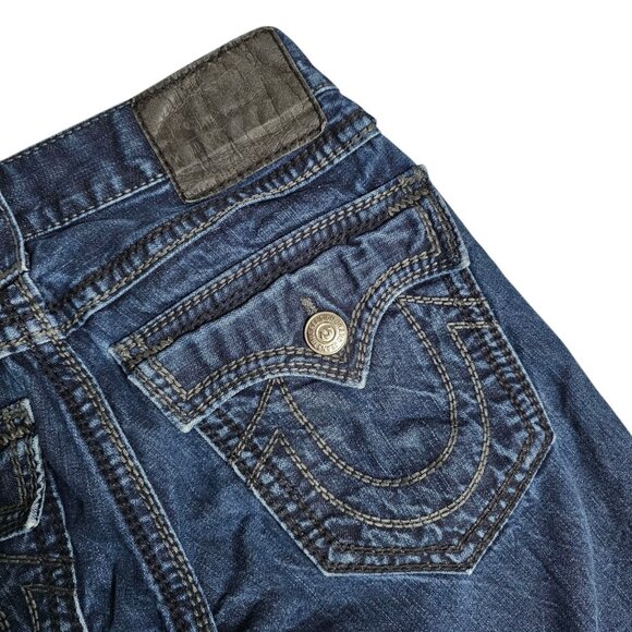 True Religion Jeans Womens 29 Billy Big QT Dark Wash Low Rise Boot Made In USA - Picture 5 of 11